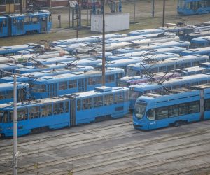 21.12.2021., Zagreb - Zetovo spremiste tramvaja u Mandlovoj ulici. Photo: Slavko Midzor/PIXSELL