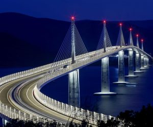 25.07.2022., Zagreb - Peljeski most, najveci infrastrukturni projekt u novijoj hrvatskoj povijesti 26. srpnja ce biti pusten u promet.  Photo: Igor Kralj/PIXSELL