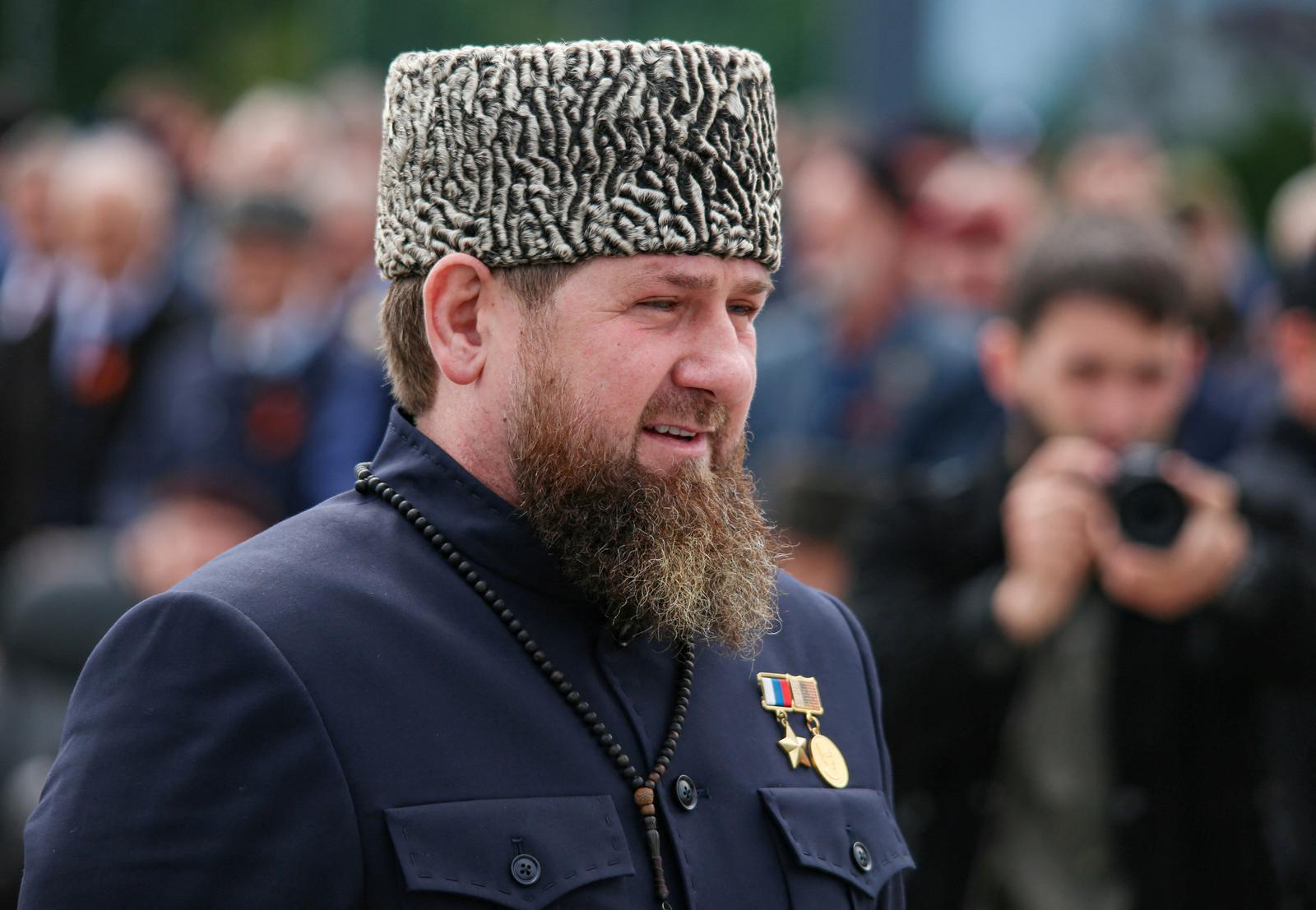 Head of the Chechen Republic Ramzan Kadyrov attends a military parade on Victory Day, which marks the 77th anniversary of the victory over Nazi Germany in World War Two, in the Chechen capital Grozny, Russia May 9, 2022. REUTERS/Chingis Kondarov Photo: Chingis Kondarov/REUTERS