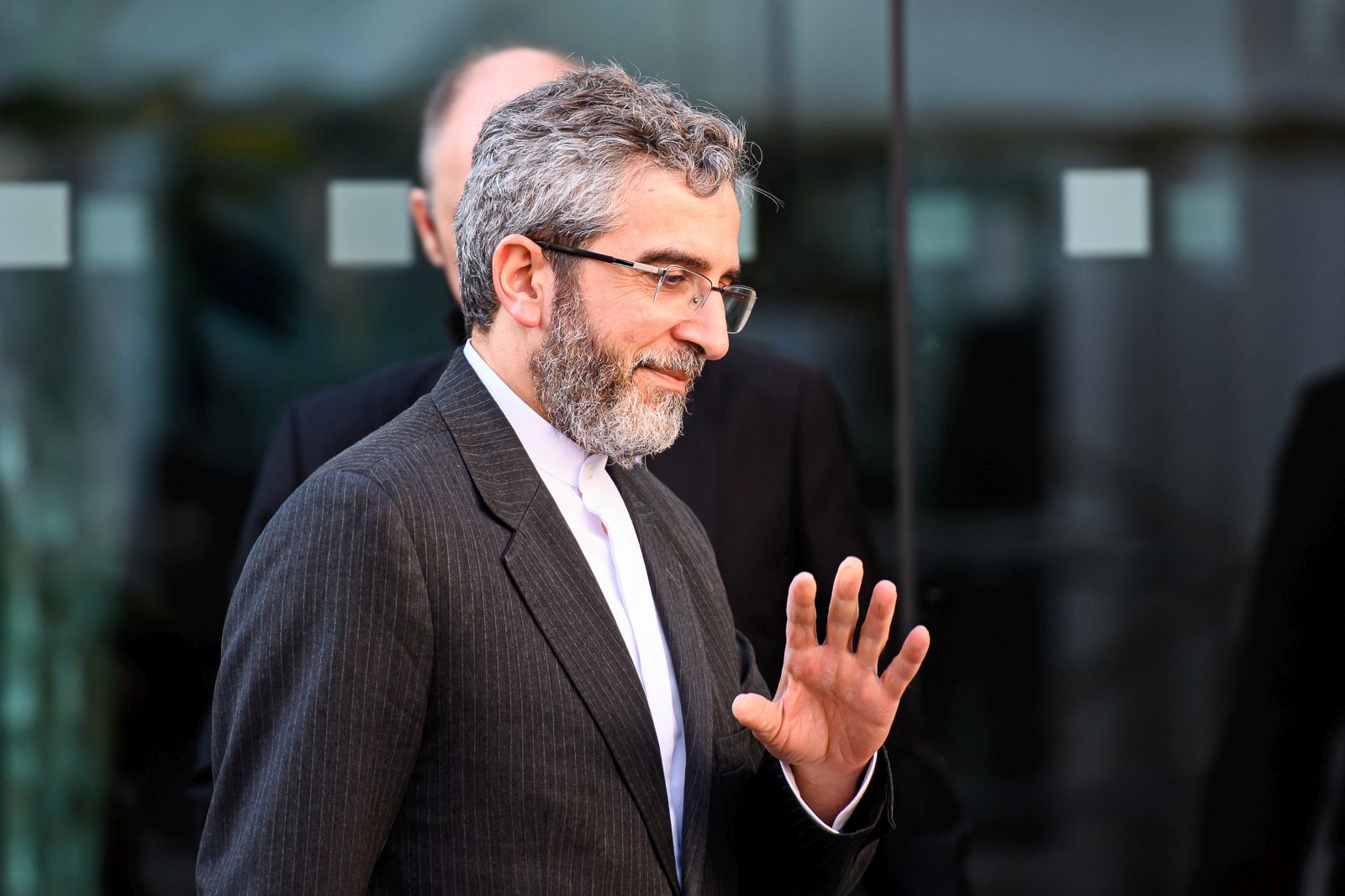 epa10105642 (FILE) Iran's Chief Negotiator for the Nuclear Agreement, Ali Bagheri Kani, leaves after a meeting for a possible next round of Joint Commission of the Joint Comprehensive Plan of Action (JCPOA) talks in Vienna, Austria, 09 March 2022 (reissued 04 August 2022). Ali Bagheri Kani arrived in Vienna on 04 August 2022 to participate in a new round of negotiations for the revival of the 2015 nuclear pact, he said on Twitter.  EPA/CHRISTIAN BRUNA