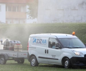 23.07.2019., Karlovac - Zavod za javno zdravstvo Karlovacke zupanije zapoceo je trecu po redu adulticidnu akciju suzbijanja odraslih komaraca ULV postupkom hladnog orosavanja. Akcija ce se provoditi tri dana u ranojutarnjim satima. Photo: Kristina Stedul Fabac/PIXSELL