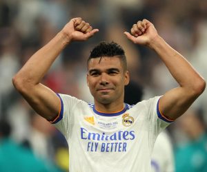 Soccer Football - Champions League Final - Liverpool v Real Madrid - Stade de France, Saint-Denis near Paris, France - May 28, 2022 Real Madrid's Casemiro celebrates after winning the Champions League REUTERS/Molly Darlington Photo: MOLLY DARLINGTON/REUTERS