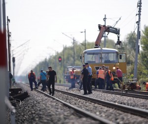 Novska, 12.9.2022 - Ukljanjanje vagona koji su sudjelovali u željezničkoj nesreći.
Foto Hina/ Dario GRZELJ/ dag