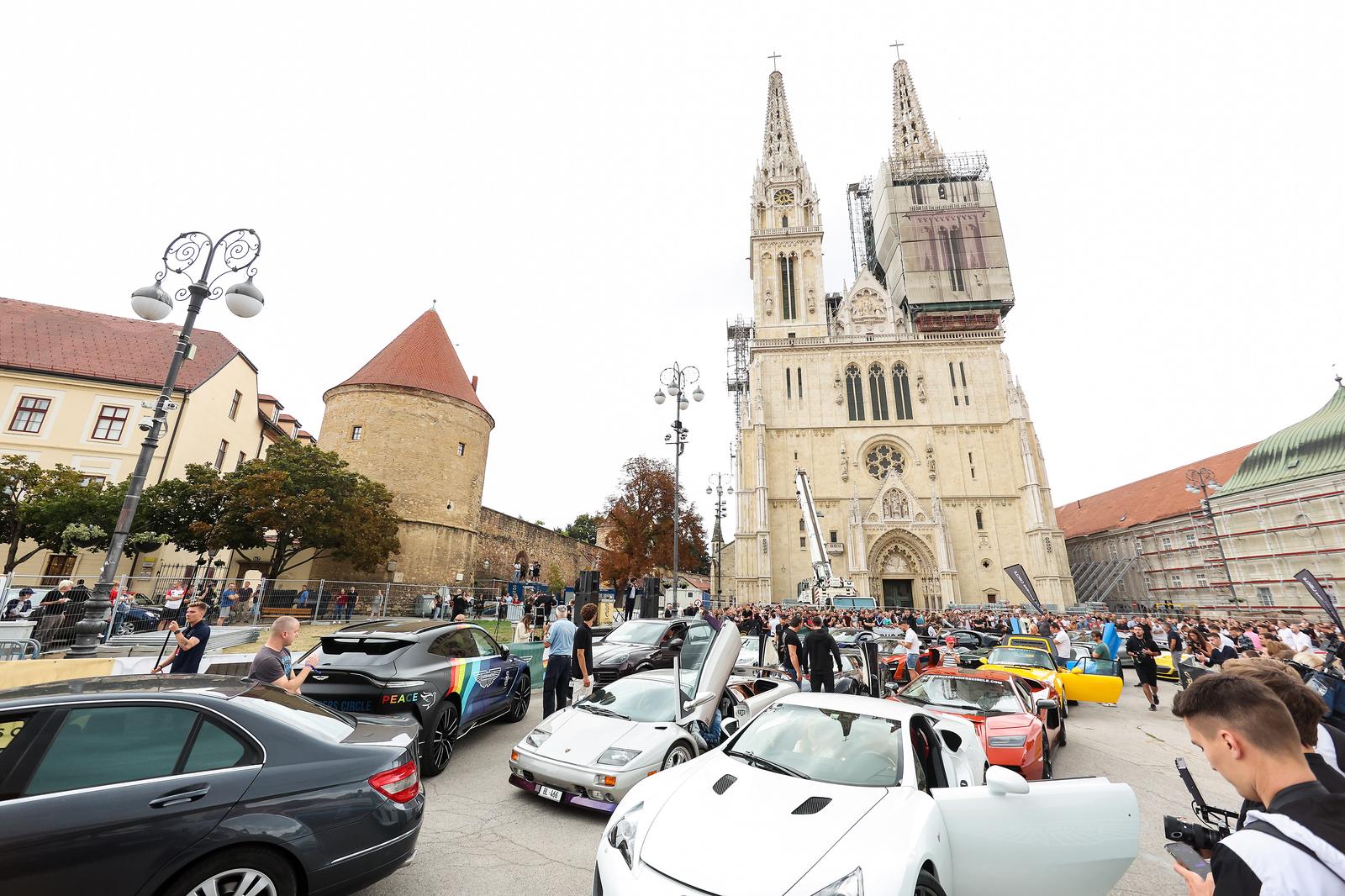 02.09.2022., Zagreb - Ceremonija predstavljanja automobila Supercar Owners Circle Croatia 2022 ispred Katedrale. Photo: Luka Stanzl/PIXSELL