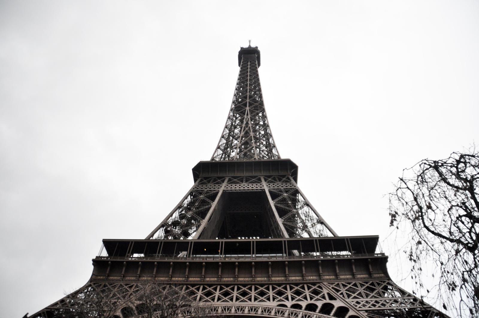 12.01.2020.,  Pariz - Ni prohladno i sivo vrijeme, ne moze umanjiti dozivljaj setnje Parizom. Eiffelov toranj, jedan od simbola Pariza.  Photo: Sasa Miljevic/PIXSELL