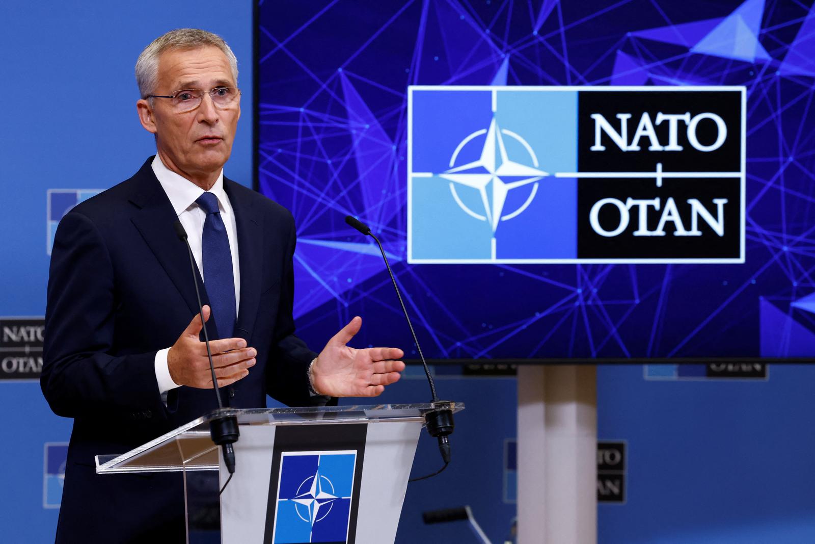 NATO Secretary General Jens Stoltenberg speaks during a news conference at the Alliance's headquarters in Brussels, Belgium September 30, 2022. REUTERS/Yves Herman Photo: YVES HERMAN/REUTERS