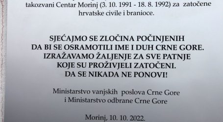 Komunalci pokušali ukloniti spomen-ploču u Morinju, crnogorska policija ih spriječila