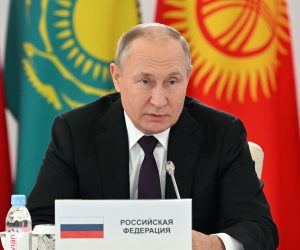 epa10242721 Russian President Vladimir Putin attends the CIS (Commonwealth of Independent States) Heads of State Council meeting in Astana, Kazakhstan, 14 October 2022.  EPA/RAMIL SITDIKOV / KREMLIN POOL / SPUTNIK MANDATORY CREDIT