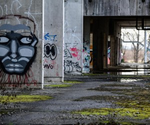 01.02.2022., Zagreb - Grafiti na nedovrsenoj zgradi Sveucilisne bolnice u Blatu. Photo: Sandra Simunovic/PIXSELL