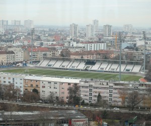 13.12.2021., Zagreb - Pogled na nogometni stadion u Kranjcevicevoj ulici sa 17 kata hotela Westin. Photo: Sanjin Strukic/PIXSELL