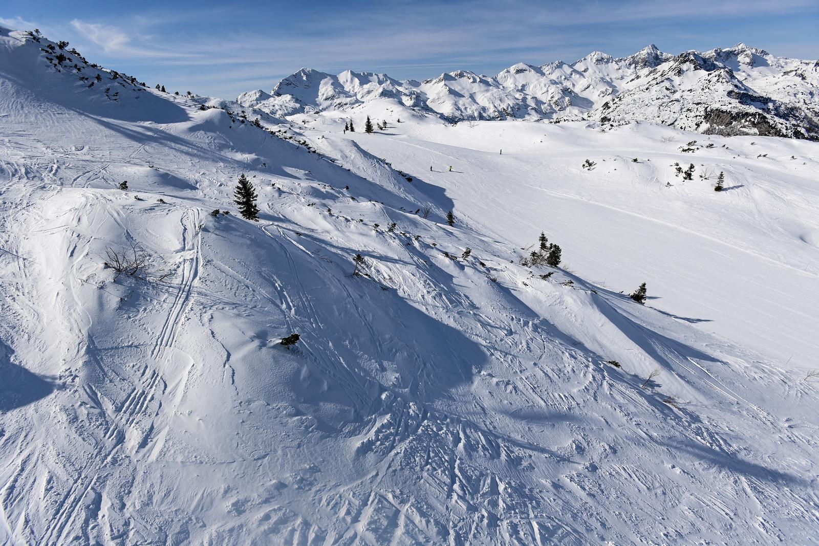24.02.2022., Vogel, Slovenija - Jedno od navisih skijalista u Sloveniji nalazi se iznad Bohinjskog jezera s najbolje uredjenim stazama za skijanje. Photo: Igor Soban/PIXSELL
