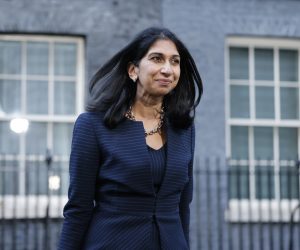 epa10265613 Suella Braverman, who has been appointed as Home Secretary, leaves 10 Downing Street, London, Britain, 25 October 2022. Rishi Sunak appoints the new cabinet since becoming Prime Minister and taking over from Liz Truss.  EPA/TOLGA AKMEN