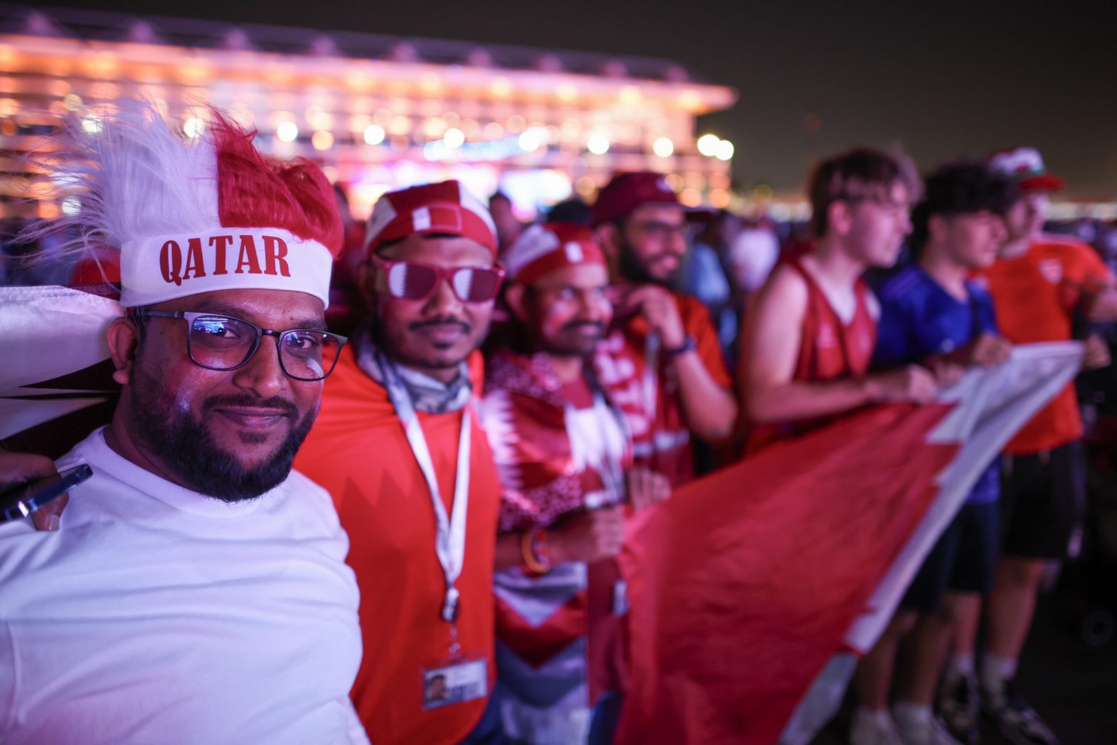 Doha, 20.11.2022 - Mnoštvo ljudi je pratilo svečanost otvaranja Svjetskog nogometnog prvenstva i prve utakmice između Katra i Ekvadora na FIFA Fan Festivalu u Dohi.
foto HINA/ Damir SENČAR/ ds
