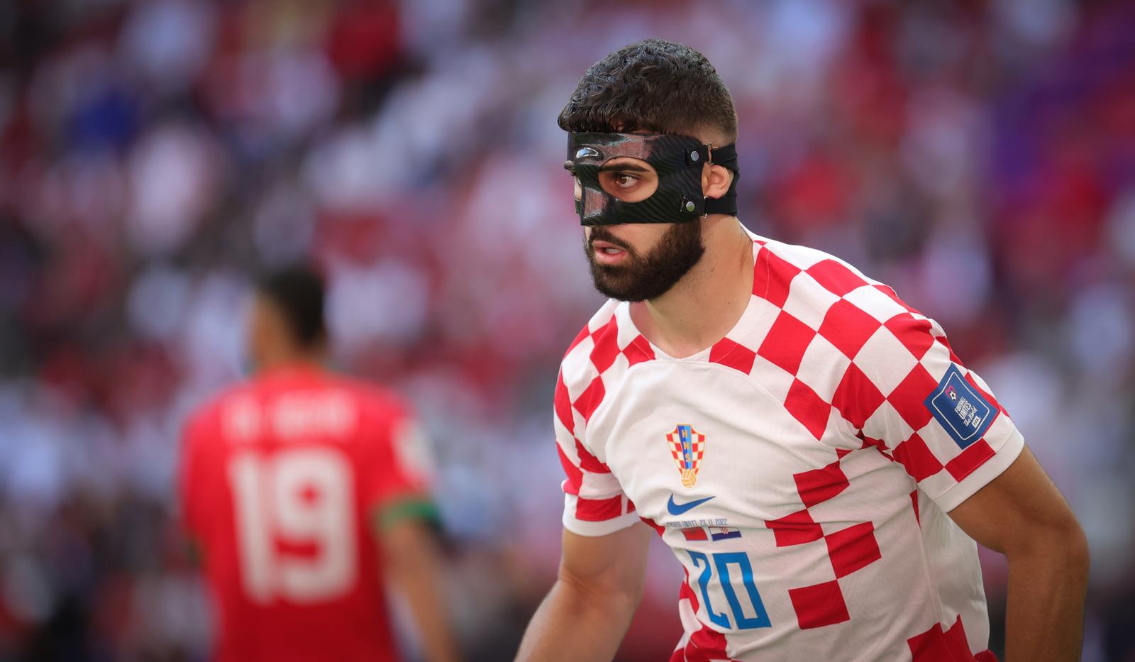 Croatian Josko Gvardiol pictured during a soccer game between Morocco and Croatia, in Group F of the FIFA 2022 World Cup in Al Khor, State of Qatar on Wednesday 23 November 2022. BELGA PHOTO VIRGINIE LEFOUR Photo: VIRGINIE LEFOUR/PIXSELL