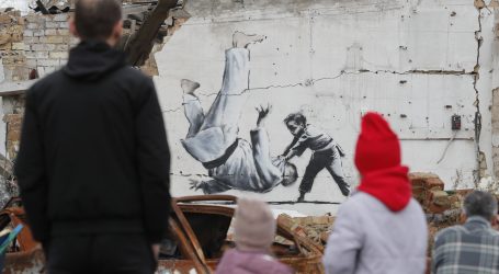 Grupa građana Hostomela spriječena u naumu da ukrade Banksyev mural