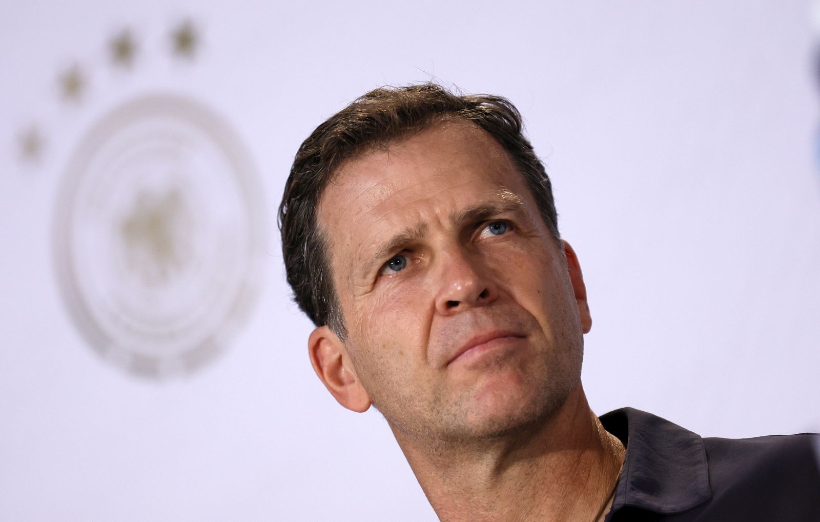 epa10350848 (FILE) - Germany's soccer team manager Oliver Bierhoff during a press conference in Al Ruwais, Qatar, 19 November 2022. Germany is preparing for the FIFA World Cup 2022 in Qatar with their first match against Japan set for 23 November (re-issued 05 December 2022). Bierhoff and the German football federation (DFB) agreed to terminate Bierhoff's contract it was announced 05 December 2022.  EPA/RONALD WITTEK