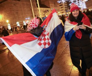 Zagreb, 05.12.2022 - Slavlje navijača nakon utakmice četvrtfinala SP-a Hrvatska - Brazil.
foto HINA/ Admir BULJUBAŠIĆ/ abu