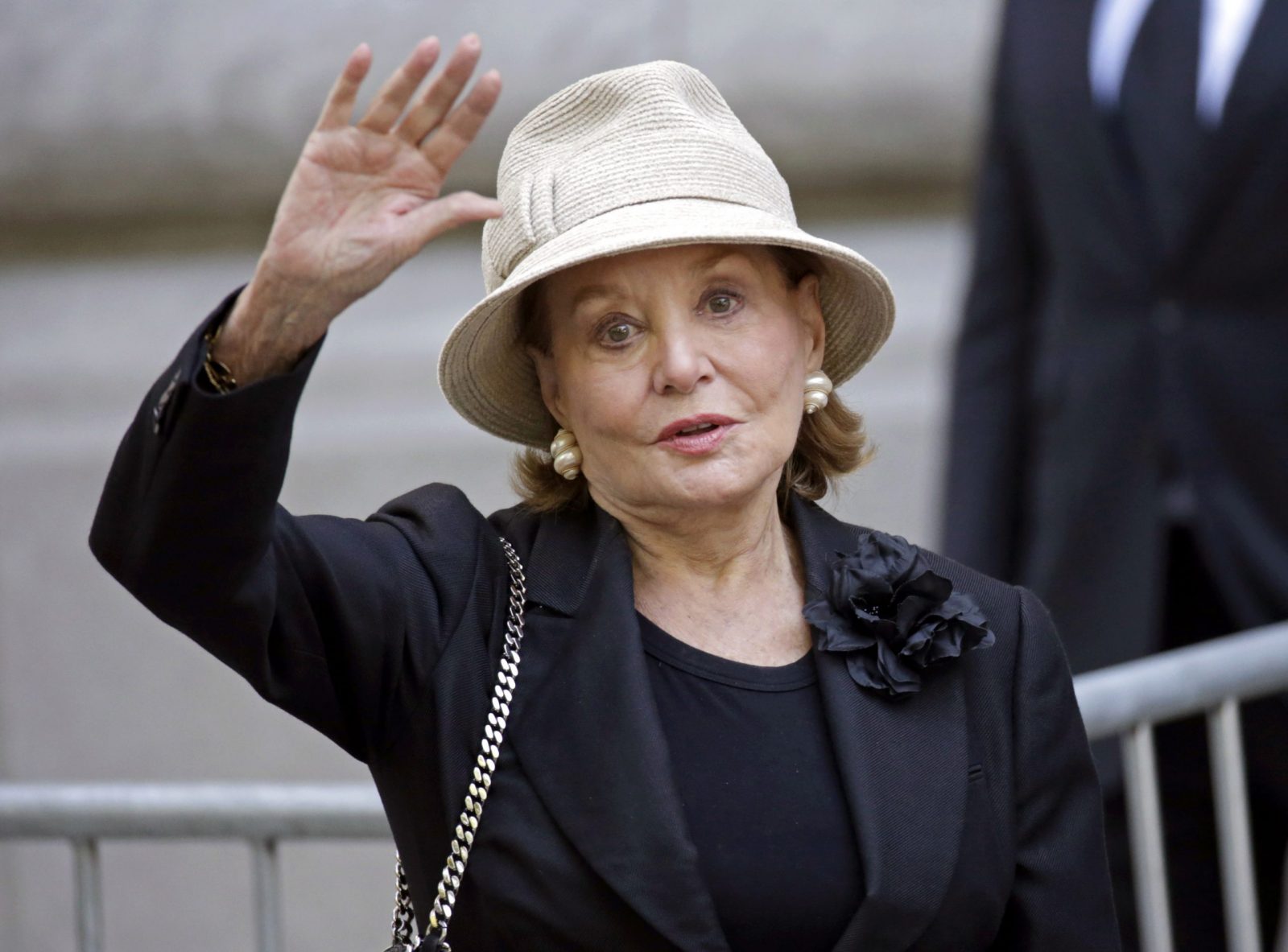 epa10383329 (FILE) US broadcast journalist and television personality Barbara Walters arrives for the funeral of US comedienne Joan Rivers at Temple Emanu-El in New York, New York, USA, 07 September 2014 (reissued 30 December 2022). According to a statement posted by Robert Iger, CEO of Disney, the parent company of Walters' longtime broadcaster ABC, Barbara Walters died at her home in New York City on 30 December 2022 at the age of 93.  EPA/PETER FOLEY *** Local Caption *** 51558033