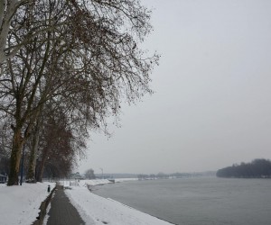 05.03.2018., Slavonski Brod - Setnica uz rijeku Savu pod snijegom. "nPhoto: Ivica Galovic/PIXSELL