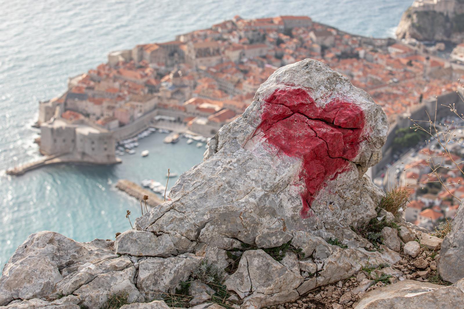 16.12.2019., Srdj, Dubrovnik - Pogled na povijesnu jezgru grada sa Srdja.rPhoto: Grgo Jelavic/PIXSELL