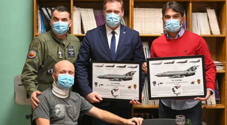 Ministar Banožić i izbornik Dalić posjetili pilota ozlijeđenog u padu MiG-a 21