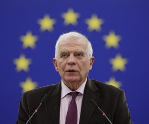 epa10411409 European High Representative of the Union for Foreign Affairs, Josep Borrell speaks during a debate on 'Implementation of the common foreign and security policy - annual report 2022,' at the European Parliament in Strasbourg, France, 17 January 2023.  EPA/JULIEN WARNAND