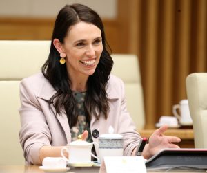 epa10414547 (FILE) - New Zealand's Prime Minister Jacinda Ardern talks to her Vietnamese counterpart Pham Minh Chinh (not pictured) during a bilateral meeting at the Government Office in Hanoi, Vietnam, 14 November 2022 (reissued 19 January 2023). Ardern announced her resignation as Prime Minister on 19 January 2023.  EPA/LUONG THAI LINH