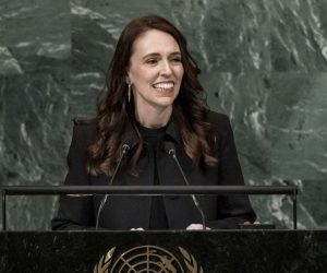 epa10414543 (FILE) - New Zealand's Prime Minister Jacinda Ardern addresses the General Debate of the 77th session of the United Nations General Assembly in the General Assembly hall at United Nations Headquarters in New York, New York, USA, 23 September 2022 (reissued 19 January 2023). Ardern announced her resignation as Prime Minister on 19 January 2023.  EPA/JUSTIN LANE