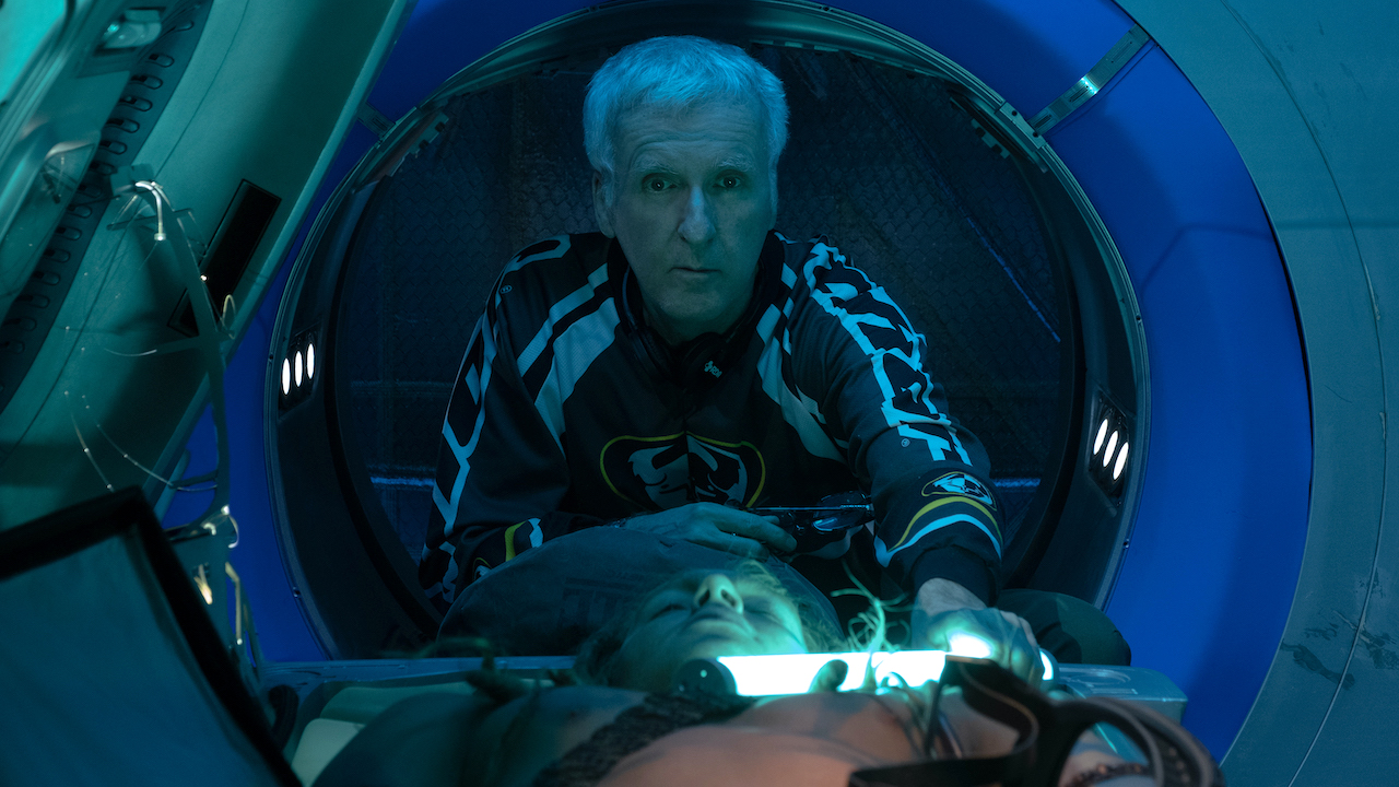 Director James Cameron behind the scenes of 20th Century Studios' AVATAR 2. Photo by Mark Fellman. © 2022 20th Century Studios. All Rights Reserved.