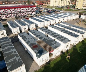 28.12.2022., Petrinja - Fotografija iz zraka kontejnerskog naselja u Petrinji dvije godine nakon potresa. Photo: Slaven Branislav Babic/PIXSELL