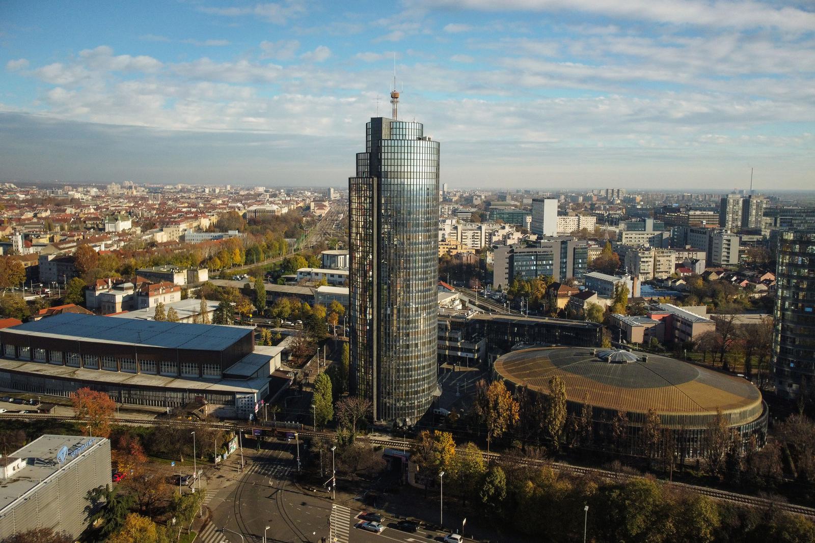 24.11.2022., Zagreb - Fotografija iz zraka Ciboninog tornja. Photo: Luka Stanzl/PIXSELL