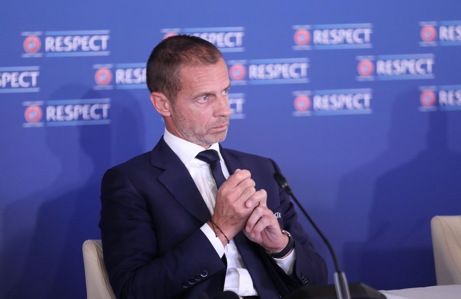 20.09.2022.,Hvar - Predsjednik UEFA-e Aleksander Ceferin odrzao je konferenciju za medije. Photo: Ivo Cagalj/PIXSELL