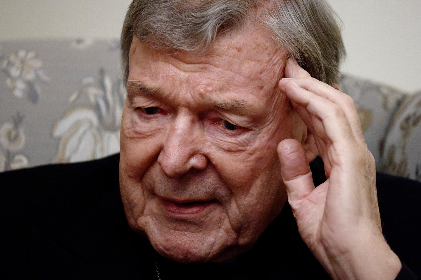 FILE PHOTO: Australian Cardinal George Pell looks on during an interview with Reuters in Rome, Italy December 7, 2020. Picture taken December 7, 2020. REUTERS/Guglielmo Mangiapane/File Photo Photo: GUGLIELMO MANGIAPANE/REUTERS