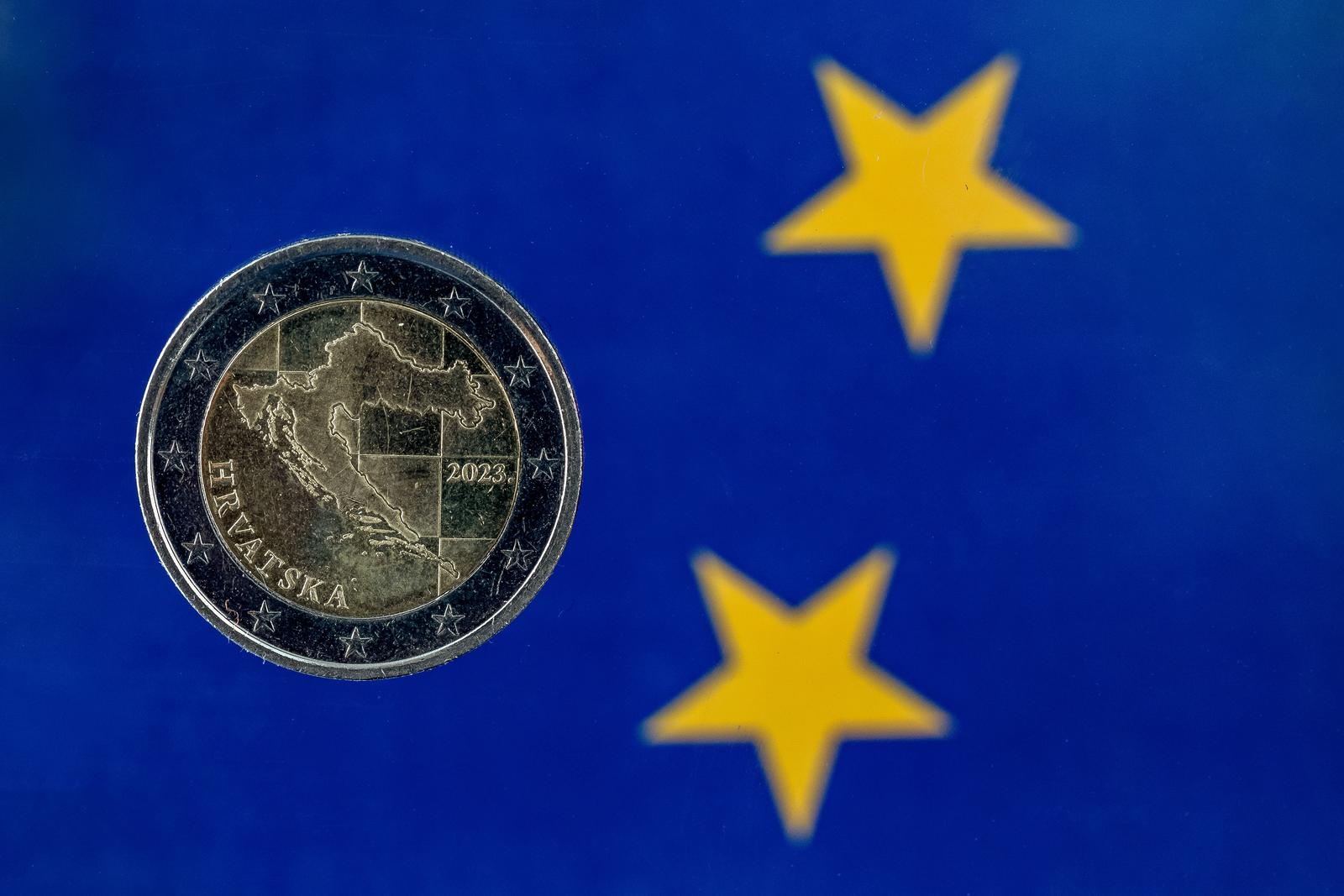 10.01.2023., Zagreb - Od 1. siječnja 2023. euro je postao sluzbena valuta u Republici Hrvatskoj Photo: Igor Kralj/PIXSELL