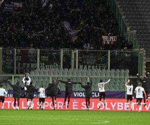 epa10421405 Torino’s players celebrate the victory at the end of the Italian Serie A soccer match ACF Fiorentina vs Torino FC at Artemio Franchi Stadium in Florence, Italy, 21 January 2023.  EPA/CLAUDIO GIOVANNINI