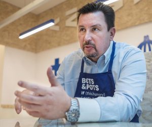 14.04.2022., Zagreb - U Vlaskoj ulici otvara se prvi robotski restoran u Hrvatskoj i svijetu, Bots & Pots. Vlasnik restorana je Hrvoje Bujas.    Photo: Tomislav Miletic/PIXSELL