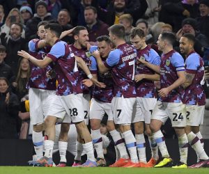 March 1, 2023, Burnley: Burnley, England, 1st March 2023. Burnley celebrate Connor Roberts of Burnley late goal which wins the game during the The FA Cup match at Turf Moor, Burnley. (Credit Image: © Gary Oakley/CSM via ZUMA Press Wire) (Cal Sport Media via AP Images)