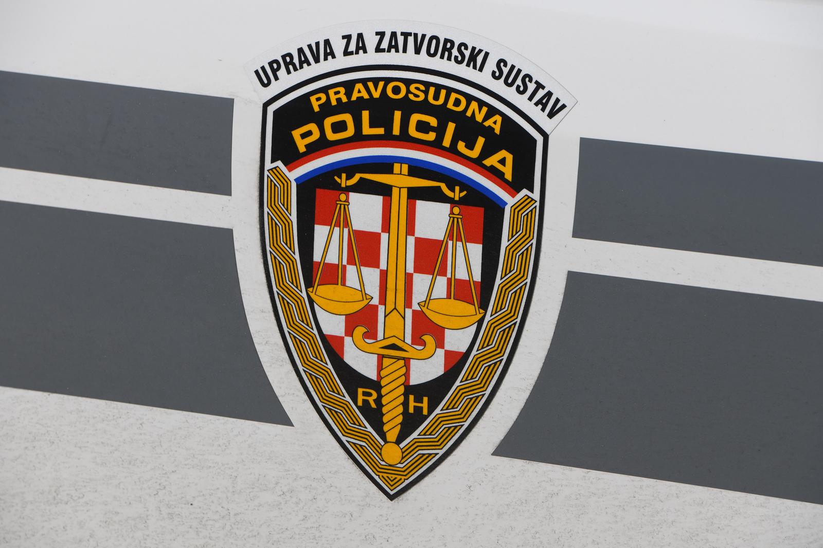 02.01.2023., Sibenik - Oznaka pravosudne policije.  Photo: Hrvoje Jelavic/PIXSELL