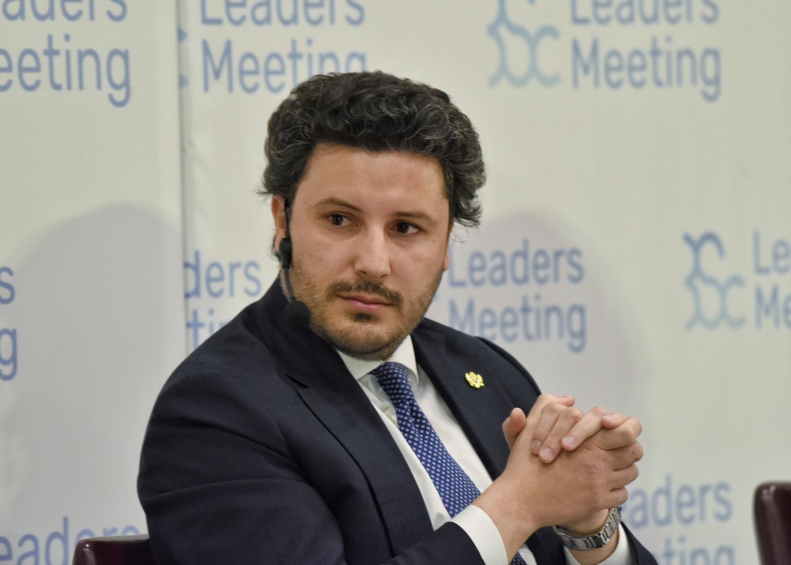 12, April, 2023, Podgorica - The Belgrade Center for Security Policy and the Institute of Alternatives (IA) organized the first BSC Leaders Meeting event in Podgorica. Dritan Abazovic. Photo: R.R./ATAImages

12, april, 2023, Podgorica  - Beogradski centar za bezbednosnu politiku i Institut alternativa (IA) su organizovali prvi BSC Leaders Meeting dogadjaj u Podgorici. Photo: R.R./ATAImages Photo: R.R./ATAImages/PIXSELL