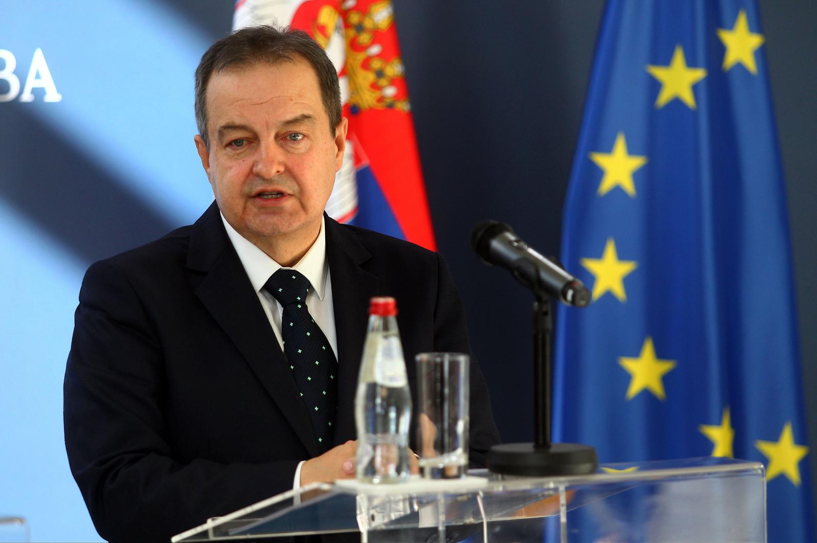 13, April, 2023, Belgrade - The Minister of Foreign Affairs of the Republic of Serbia, Ivica Dacic, met with the Minister of Foreign Affairs of Spain, Jose Manuel Albares. Ivica Dacic. Photo: A.K./ATAImages

13, april, 2023, Beograd - Ministar spoljnih poslova Republike Srbije Ivica Dacic se sastao sa ministrom spoljnih poslova Spanije, Hose Manuelom Albaresom. Photo: A.K./ATAImages Photo: A.K./ATAImages/PIXSELL