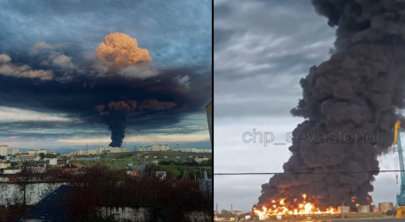 VIDEO: U krimskom gradu ugašen požar koji je izbio u skladištu nafte