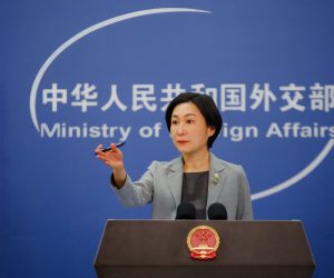 epa10561229 China's Foreign Ministry spokesperson Mao Ning gestures during a press conference at the Ministry of Foreign Affairs in Beijing, China, 06 April 2023. China has launched military drills in response to the meeting between Taiwan's president Tsai Ing-wen and US House Speaker Kevin McCarthy on 05 April. Foreign Ministry spokesperson Mao Ning reiterated China’s furious objections to any form of meetings between Tsai Ing-wen and U.S. officials on regular press conference of the Ministry of Foreign Affairs(MOFA) on 06 April, 2023.  EPA/WU HAO