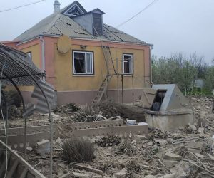 epa10602254 A handout photo made available by the Head of the Dnipropetrovsk Regional Military Administration, Serhiy Lysak via telegram shows the site of a residential area hit by shelling in Pavlohrad, Ukraine, 01 May 2023, amid Russia's invasion. At least 34 persons were injured, including five children, after a military strike hit a residential area in Pavlohrad, Lysak wrote on telegram. Russian troops entered Ukrainian territory on 24 February 2022, starting a conflict that has provoked destruction and a humanitarian crisis. One year on, fighting continues in many parts of the country.  EPA/DNIPROPETROVSK REGIONAL MILITARY ADMINISTRATION / HANDOUT -- BEST QUALITY AVAILABLE -- MANDATORY CREDIT HANDOUT EDITORIAL USE ONLY/NO SALES