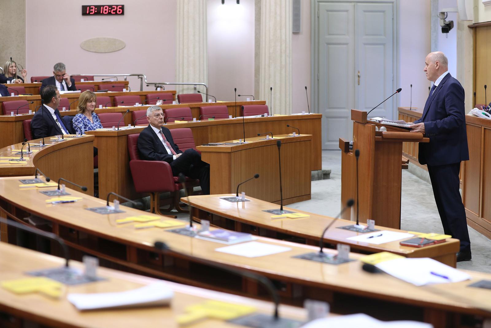 24.05.2023., Zagreb - Ministar Branko Bacic u Saboru obrazlaze izmjene zakon o prostornom planiranju. Photo: Patrik Macek/PIXSELL
