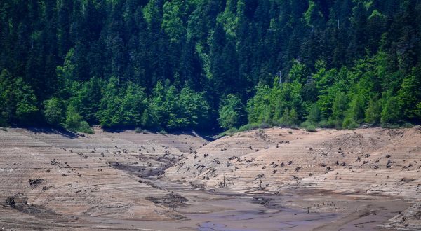 25.05.2023., Lokve -U tijeku je isusivanje Lokvarskog jezera zbog remonta i odrzavanja. Photo: Igor Soban/PIXSELL