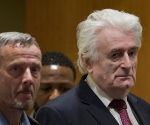 FILE PHOTO: Former Bosnian Serb leader Radovan Karadzic appears before the Appeals Chamber of the International Residual Mechanism for Criminal Tribunals ("Mechanism") ruling on a appeal of his 40 year sentence for war crimes in The Hague, Netherlands, March 20, 2019. Peter Dejong/Pool via REUTERS/File Photo Photo: POOL/REUTERS