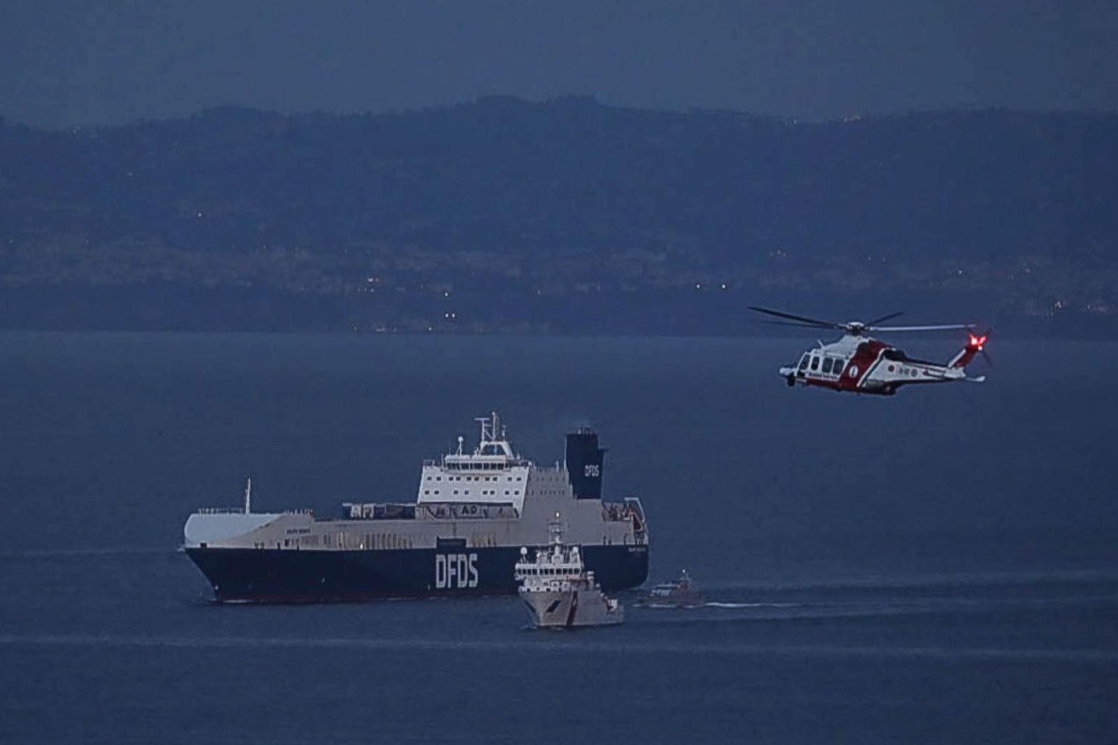 epa10682430 Turkish merchant ship Galata Seaways in the waters off Naples, Italy, 09 June 2023. The vessel left the port of Topcular, Turkey, on 7 June and was bound for France, when it was seized by migrants hidden on board. Italian special forces boarded the vessel, the Italian Defence Ministry said 09 June.  EPA/CESARE ABBATE