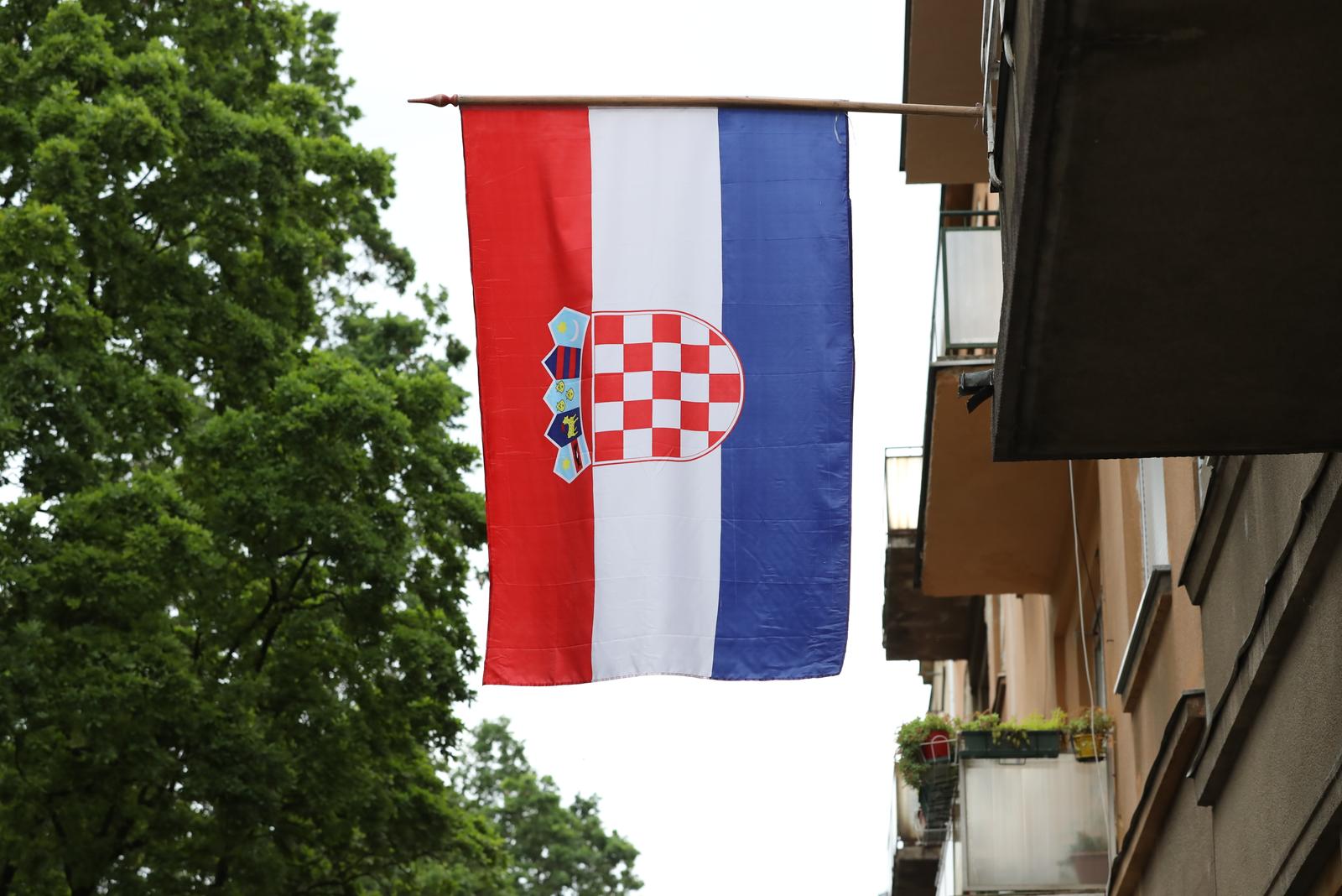 30.05.2023., Zagreb - Zastave Republike Hrvatske izvjesene po zgradama povodom Dana drzavnosti. Photo: Jurica Galoic/PIXSELL