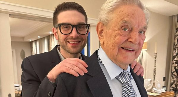 George Soros is seen with his son Alexander, in Munich, Germany in this picture obtained from social media and released February 16, 2023. Alex Soros via Twitter/via REUTERS  THIS IMAGE HAS BEEN SUPPLIED BY A THIRD PARTY. MANDATORY CREDIT. NO RESALES. NO ARCHIVES. Photo: ALEX SOROS VIA TWITTER/REUTERS