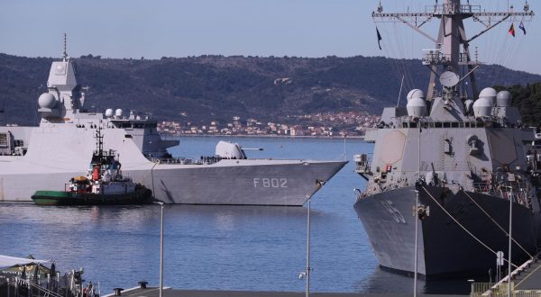 13.03.2023., Split - Dolazak nizozemske fregate RM HNLMS De zeven provincien” u splitsku luku. Photo: Ivo Cagalj/PIXSELL